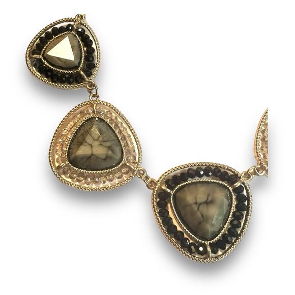 1950s VINTAGE JUDY LEE FAUX GEM 21” NECKLACE - Picture 2 of 9